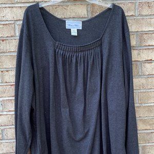 PLUS SIZE Long Sleeve Square Neck Tee. NWOT.